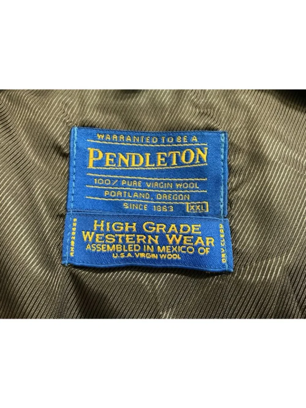 VTG Pendleton High Grade Western Wear Vest Southwestern Aztec Wool Sz XXL Lined
